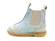 Angulus ancle boot mint/beige glitter with hole pattern